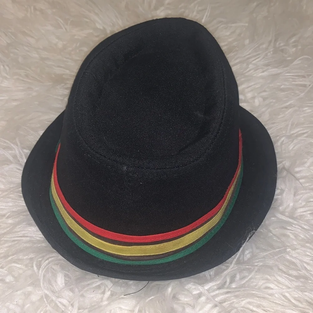 Men’s Cotton Blend Tri Color Banded Fedora